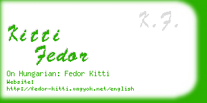 kitti fedor business card